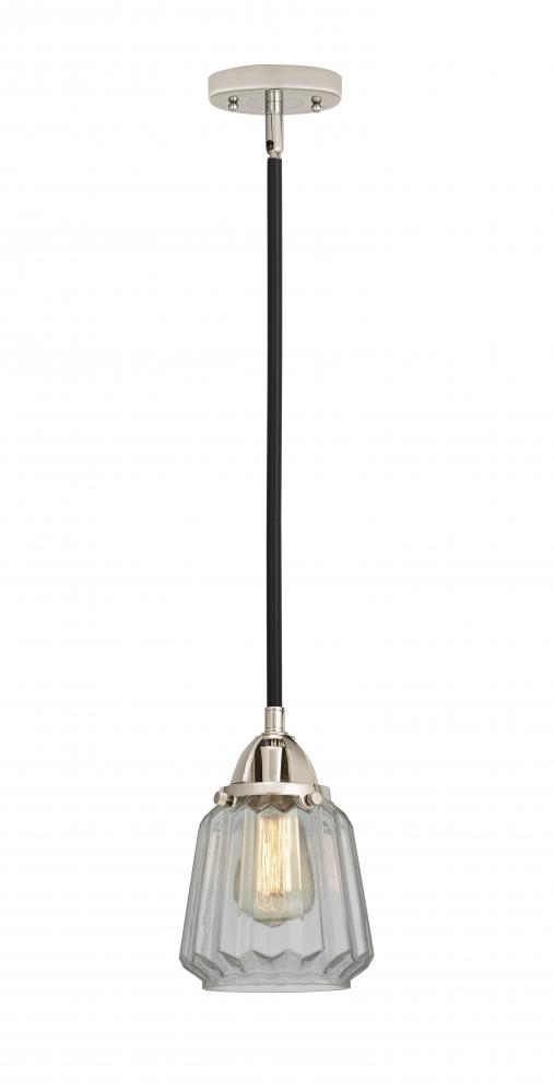 Chatham - 1 Light - 7 inch - Black Polished Nickel - Cord hung - Mini Pendant