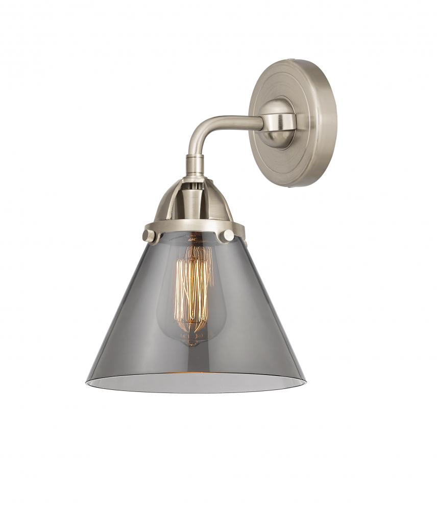 Cone - 1 Light - 8 inch - Brushed Satin Nickel - Sconce