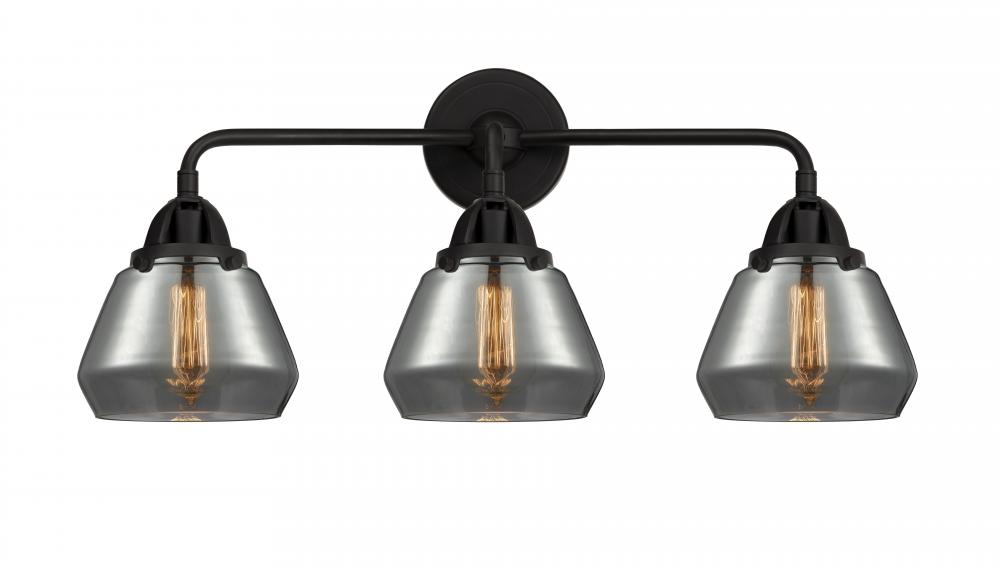 Fulton - 3 Light - 25 inch - Matte Black - Bath Vanity Light