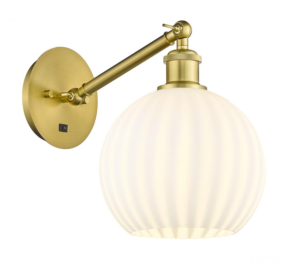 White Venetian - 1 Light - 8 inch - Satin Gold - Sconce