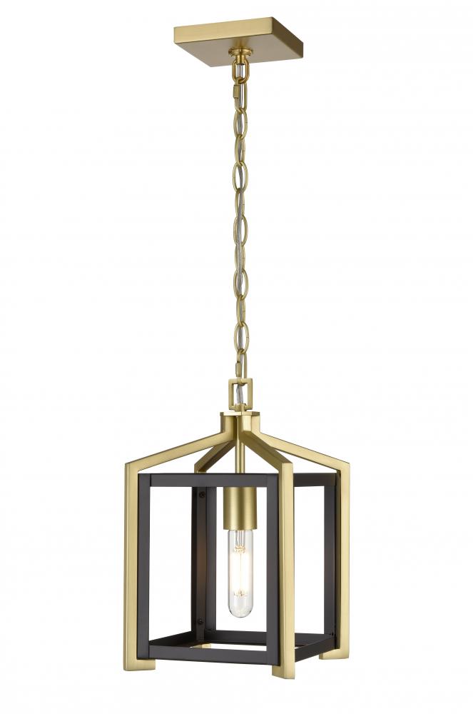 Wiscoy - 1 Light - 8 inch - Black Satin Brass - Pendant