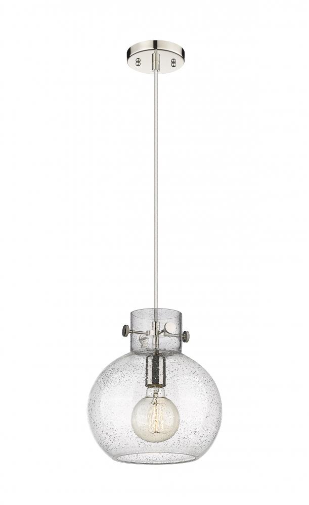 Newton Sphere - 1 Light - 10 inch - Polished Nickel - Cord hung - Mini Pendant