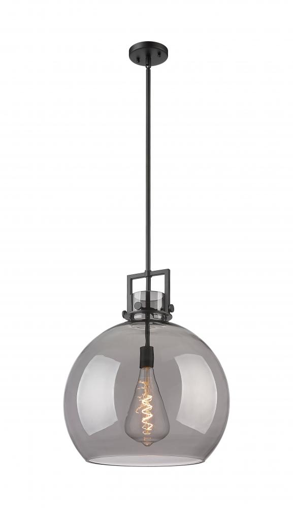 Newton Sphere - 1 Light - 18 inch - Matte Black - Pendant