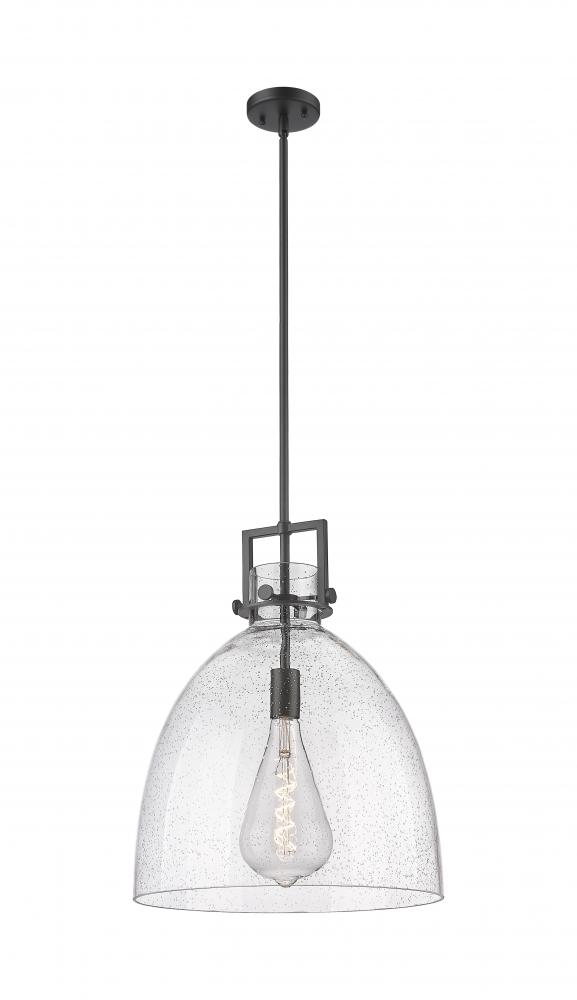 Newton Bell - 1 Light - 16 inch - Matte Black - Pendant