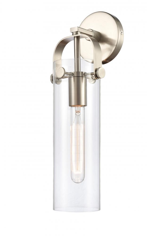 Pilaster - 1 Light - 4 inch Glass - Satin Nickel - Sconce