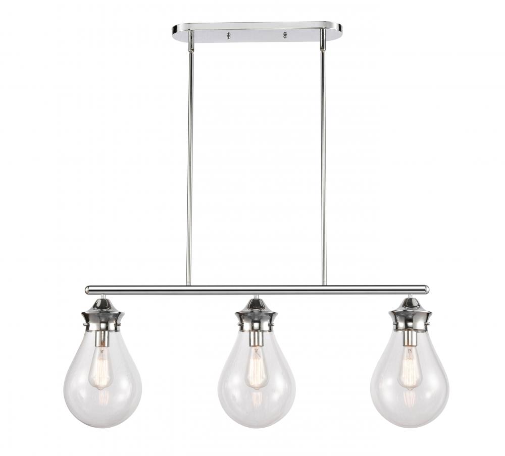 Genesis - 3 Light - 39 inch - Polished Chrome - Cord hung - Island Light