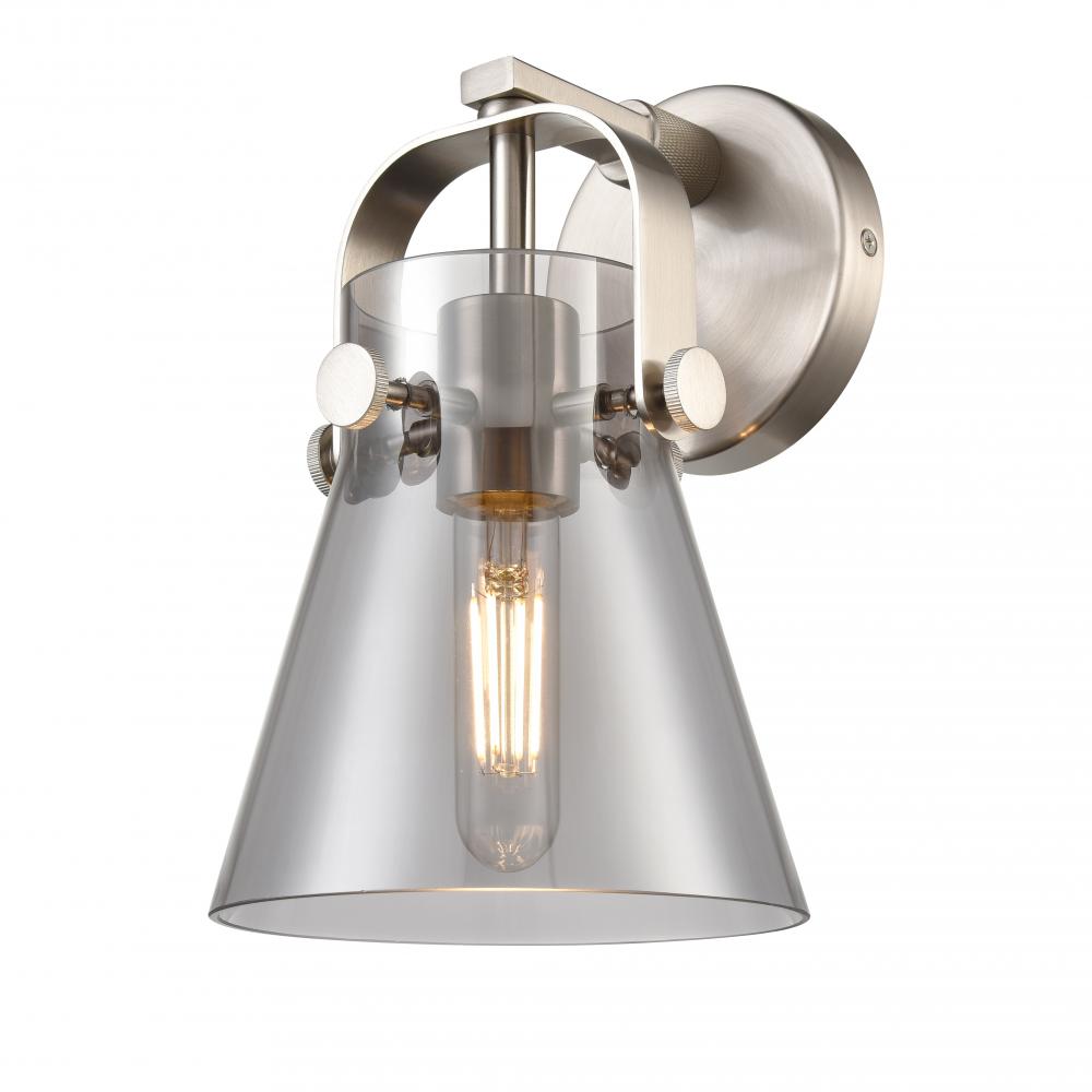 Pilaster II Cone - 1 Light - 7 inch - Satin Nickel - Sconce