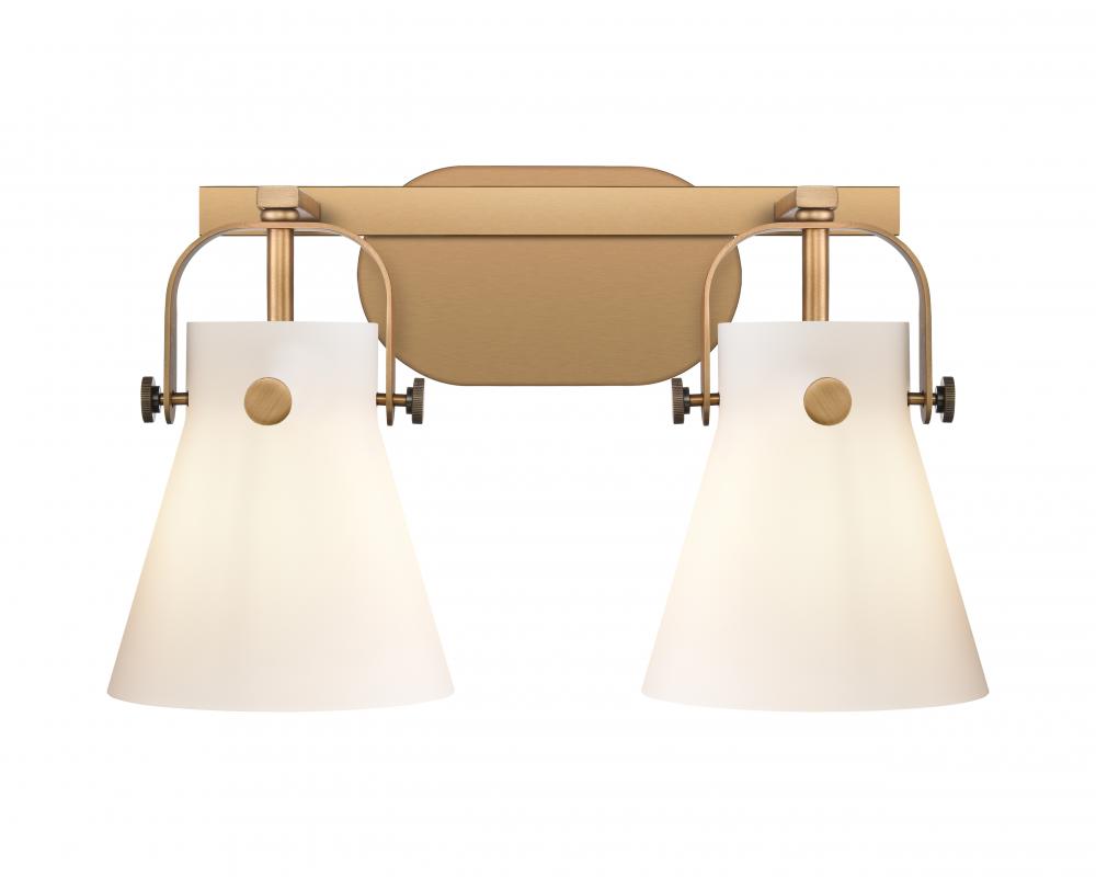 Pilaster II Cone - 2 Light - 17 inch - Brushed Brass - Bath Vanity Light