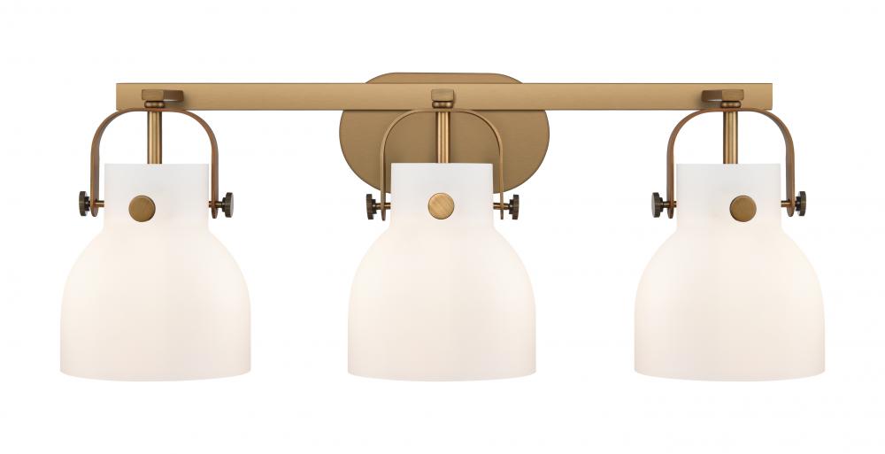 Pilaster II Bell - 3 Light - 27 inch - Brushed Brass - Bath Vanity Light