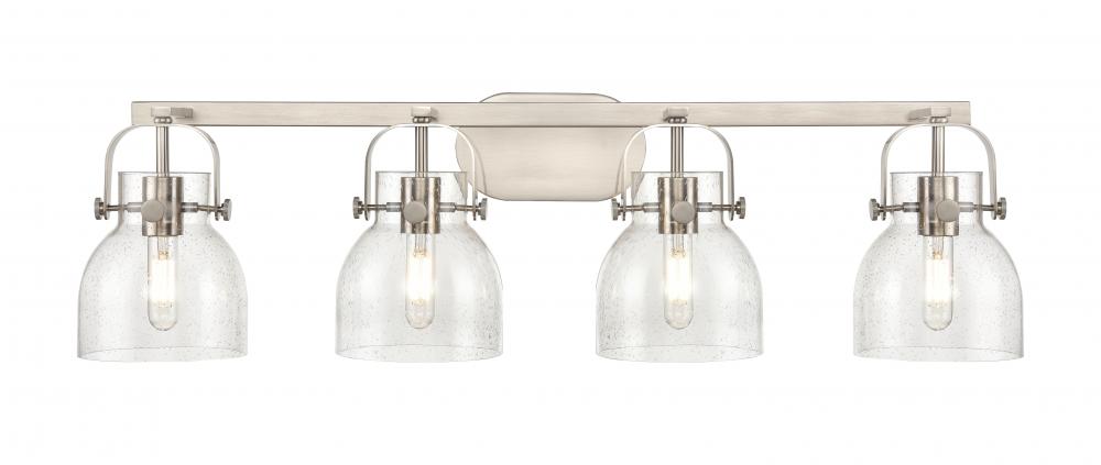 Pilaster II Bell - 4 Light - 37 inch - Satin Nickel - Bath Vanity Light