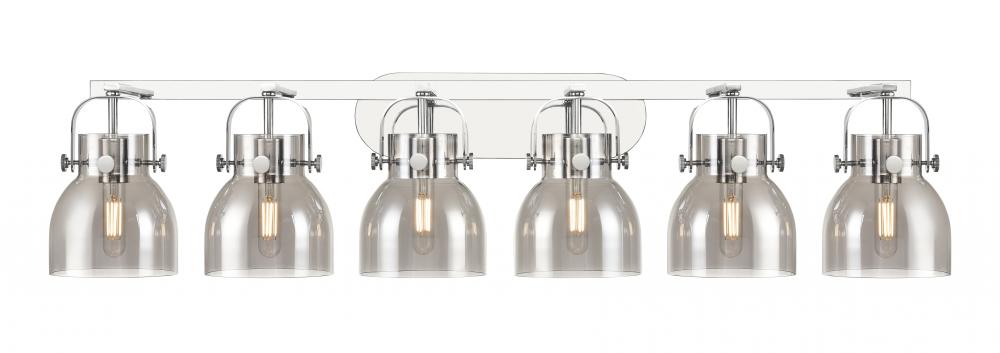 Pilaster II Bell - 6 Light - 46 inch - Polished Chrome - Bath Vanity Light