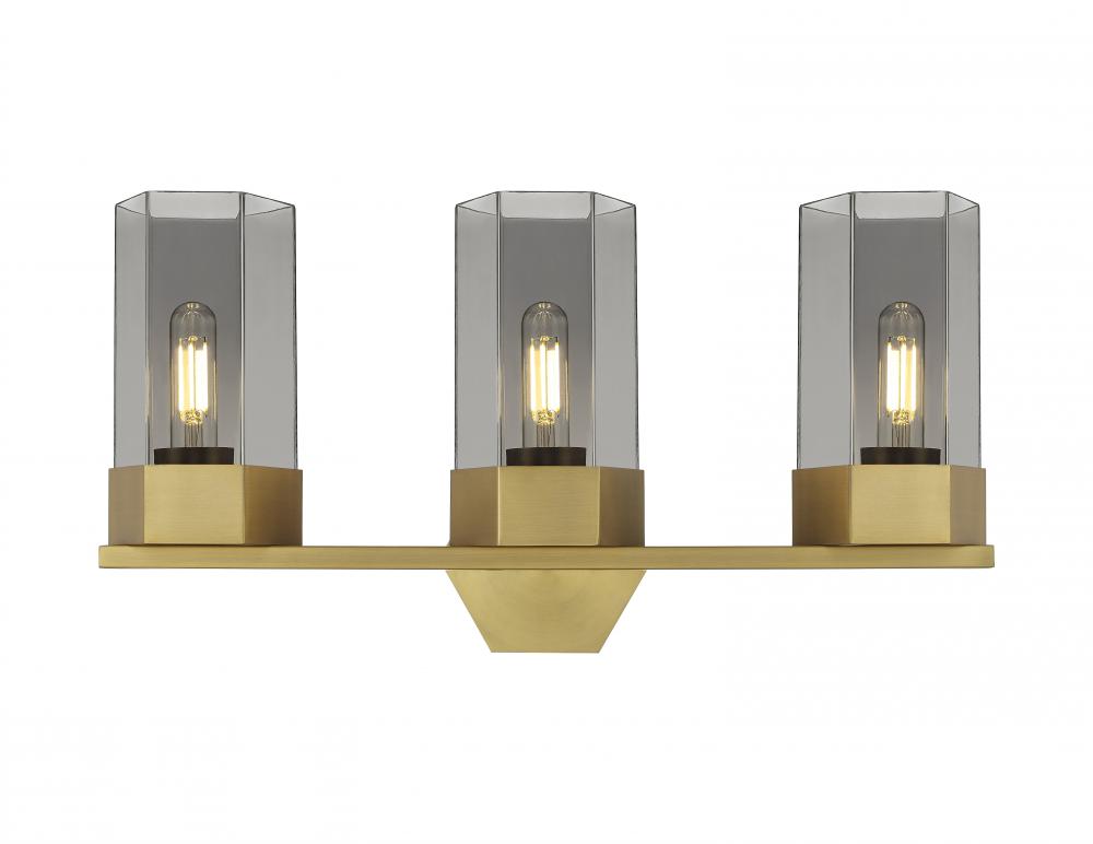 Claverack - 3 Light - 22 inch - Brushed Brass - Bath Vanity Light