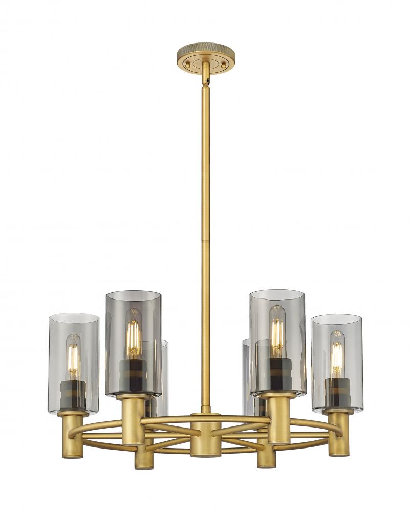 Crown Point - 6 Light - 24 inch - Brushed Brass - Chandelier