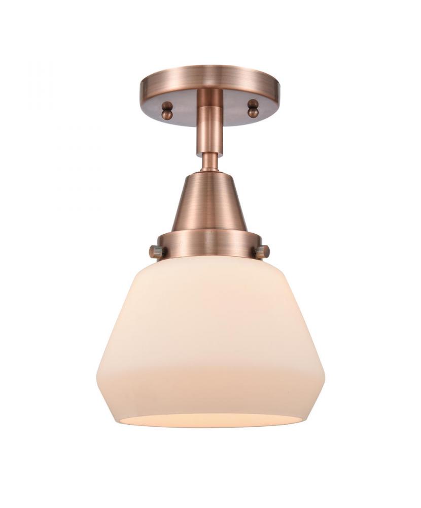 Fulton - 1 Light - 7 inch - Antique Copper - Flush Mount