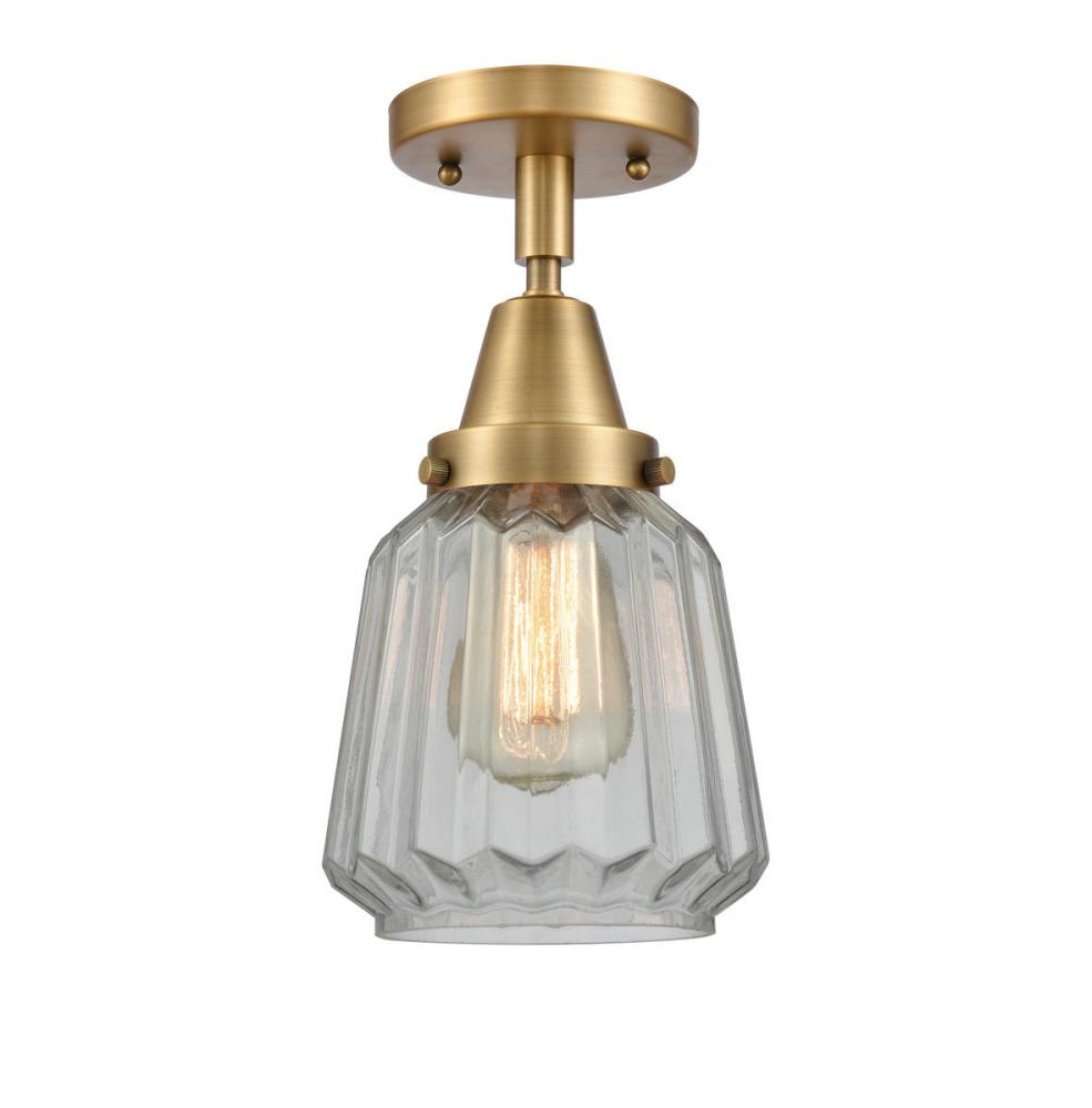 Chatham - 1 Light - 7 inch - Brushed Brass - Flush Mount