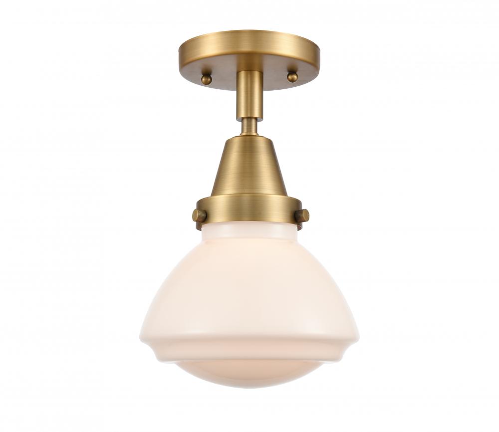 Olean - 1 Light - 7 inch - Brushed Brass - Flush Mount