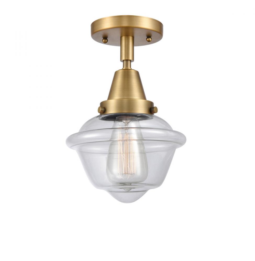 Oxford - 1 Light - 8 inch - Brushed Brass - Flush Mount