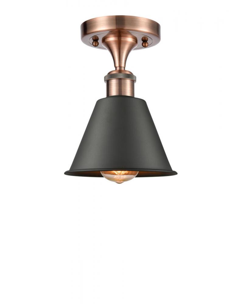 Smithfield - 1 Light - 7 inch - Antique Copper - Semi-Flush Mount