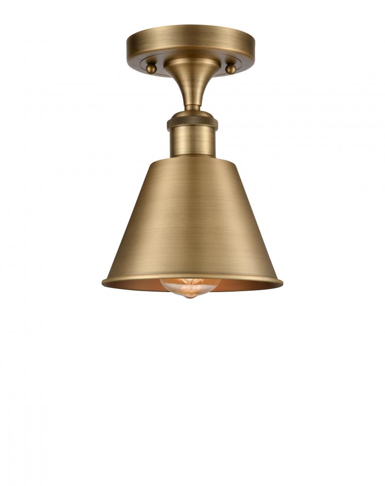 Smithfield - 1 Light - 7 inch - Brushed Brass - Semi-Flush Mount