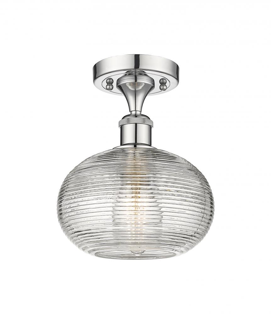 Ithaca - 1 Light - 8 inch - Polished Chrome - Semi-Flush Mount