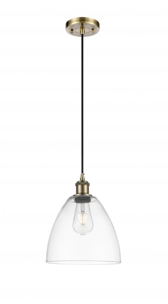 Bristol - 1 Light - 9 inch - Antique Brass - Cord hung - Mini Pendant