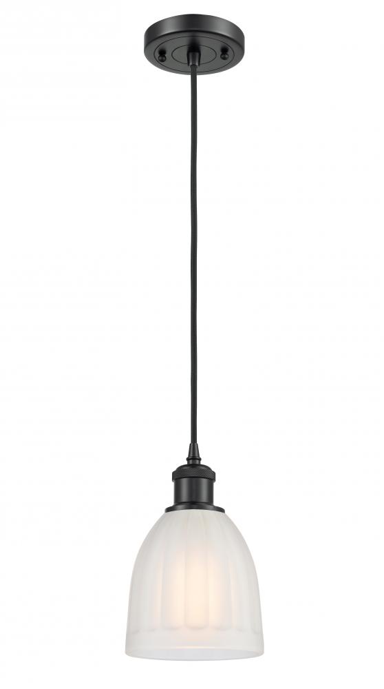 Brookfield - 1 Light - 6 inch - Matte Black - Cord hung - Mini Pendant