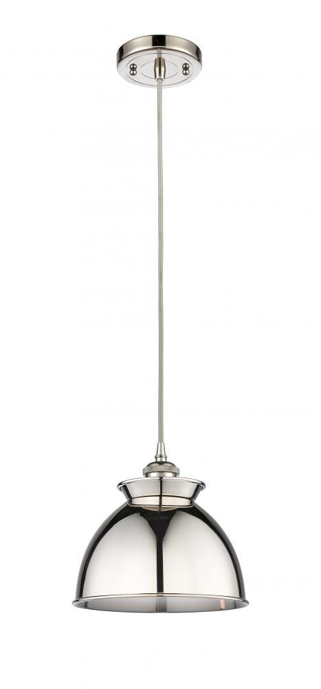 Adirondack - 1 Light - 8 inch - Polished Nickel - Cord hung - Mini Pendant