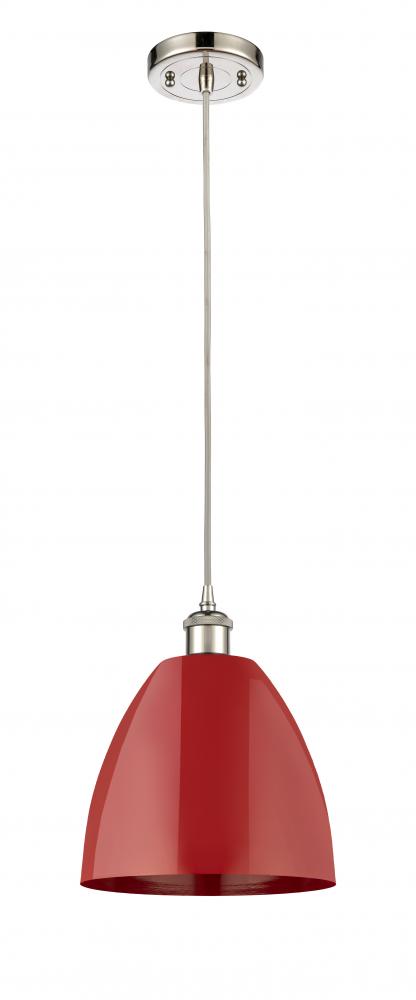 Plymouth - 1 Light - 9 inch - Polished Nickel - Cord hung - Mini Pendant