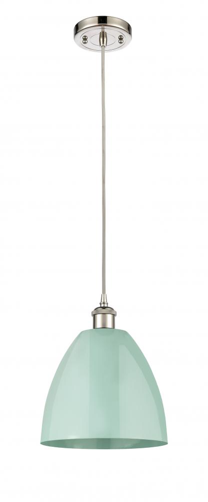 Plymouth - 1 Light - 9 inch - Polished Nickel - Cord hung - Mini Pendant