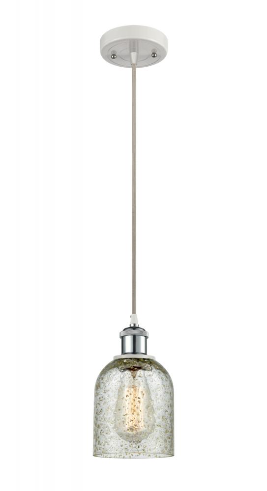 Caledonia - 1 Light - 5 inch - White Polished Chrome - Cord hung - Mini Pendant