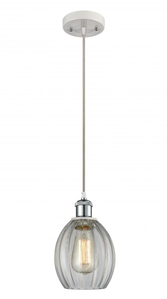 Eaton - 1 Light - 6 inch - White Polished Chrome - Cord hung - Mini Pendant