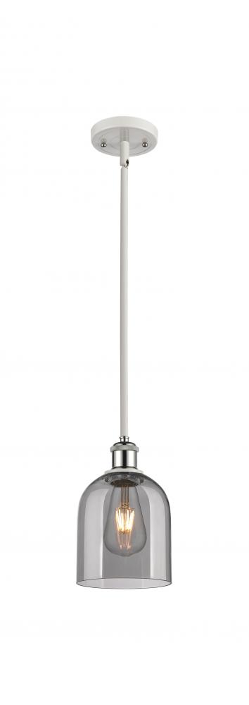 Bella - 1 Light - 6 inch - White Polished Chrome - Mini Pendant