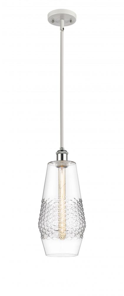 Windham - 1 Light - 7 inch - White Polished Chrome - Mini Pendant