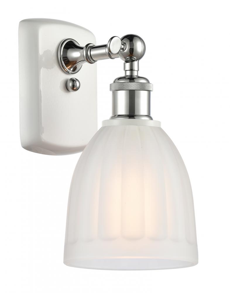 Brookfield - 1 Light - 6 inch - White Polished Chrome - Sconce