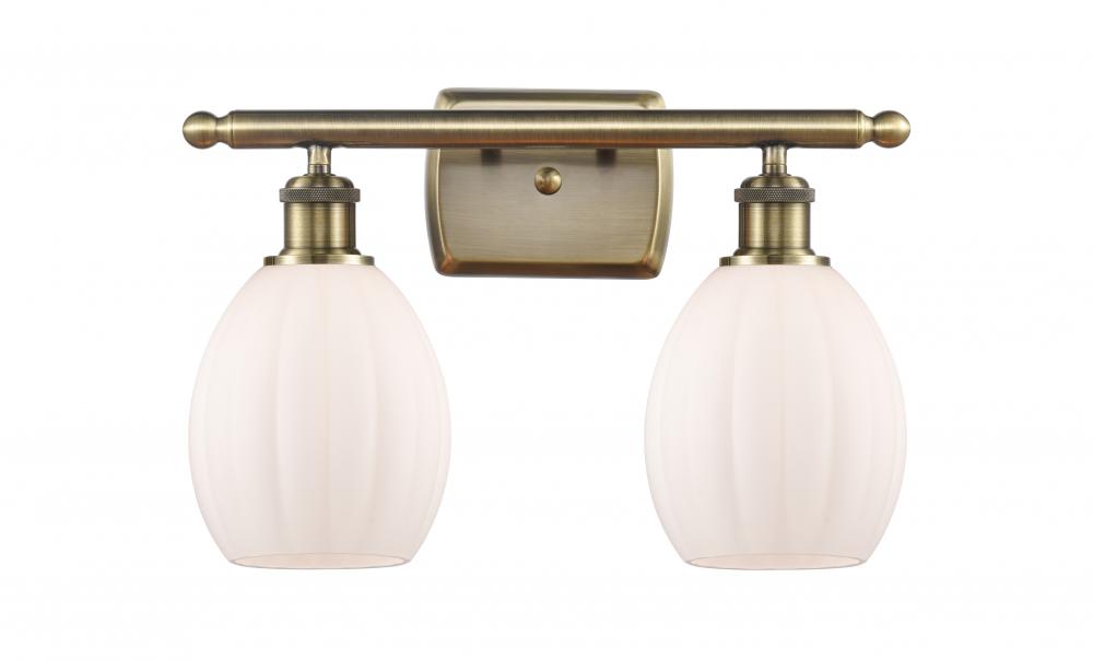 Eaton - 2 Light - 16 inch - Antique Brass - Bath Vanity Light