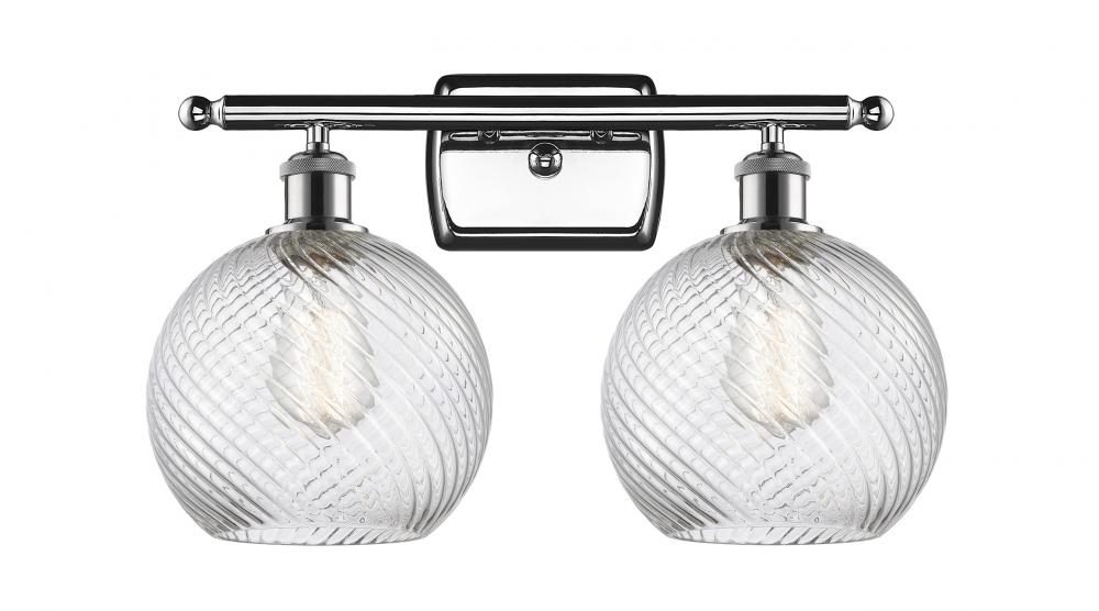 Twisted Swirl 2 Light Bath Vanity Light part of the Ballston Collection