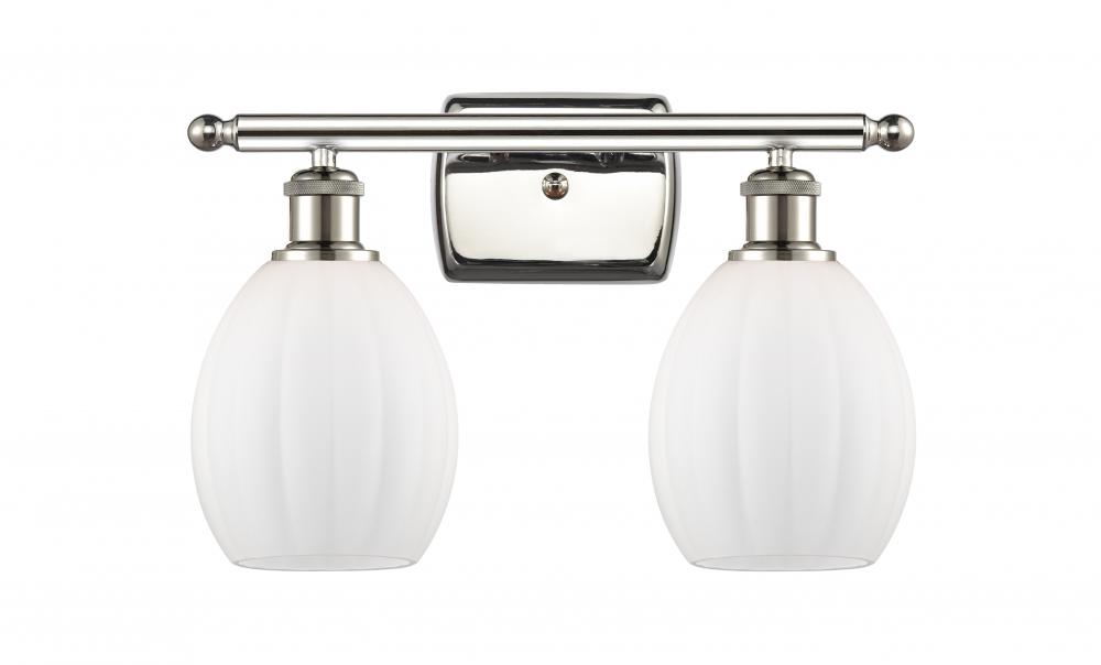 Eaton - 2 Light - 16 inch - Polished Nickel - Bath Vanity Light