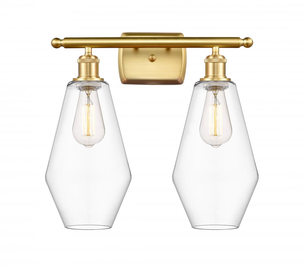 Cindyrella - 2 Light - 17 inch - Satin Gold - Bath Vanity Light