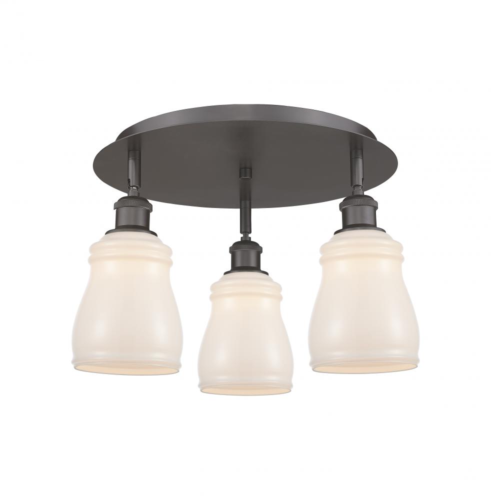 Ellery - 3 Light - 17 inch - Oil Rubbed Bronze - Flush Mount