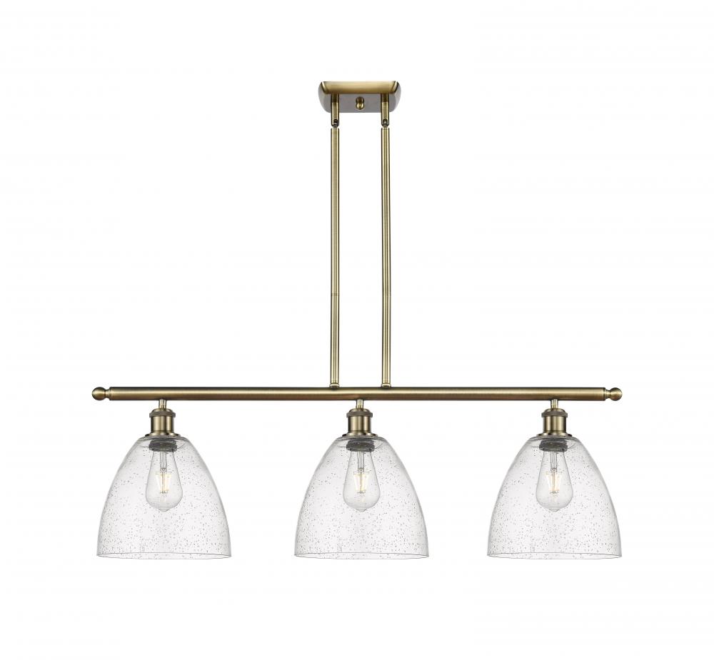 Bristol - 3 Light - 36 inch - Antique Brass - Cord hung - Island Light