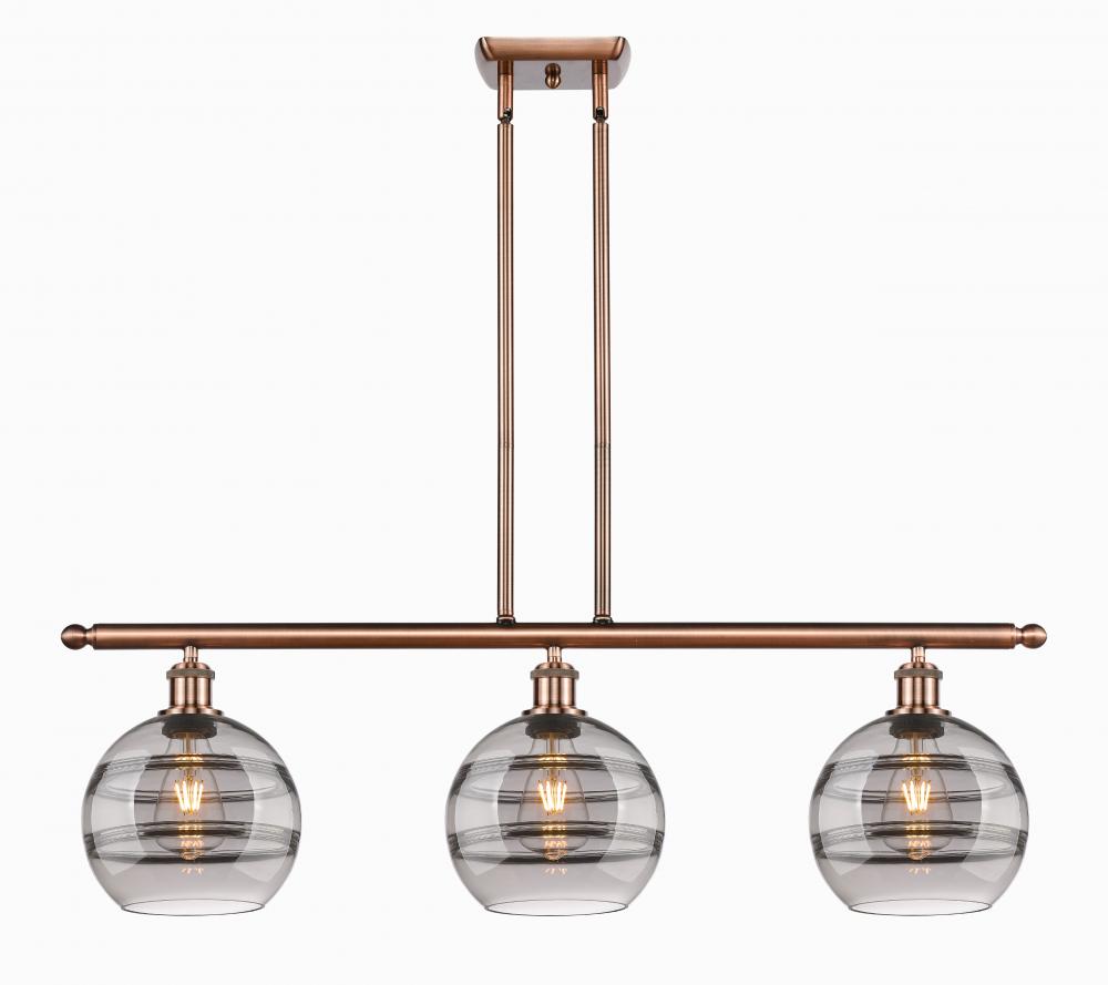 Rochester - 3 Light - 36 inch - Antique Copper - Cord hung - Island Light