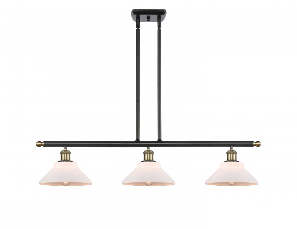 Orwell - 3 Light - 36 inch - Black Antique Brass - Cord hung - Island Light