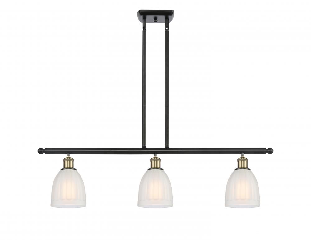 Brookfield - 3 Light - 36 inch - Black Antique Brass - Cord hung - Island Light