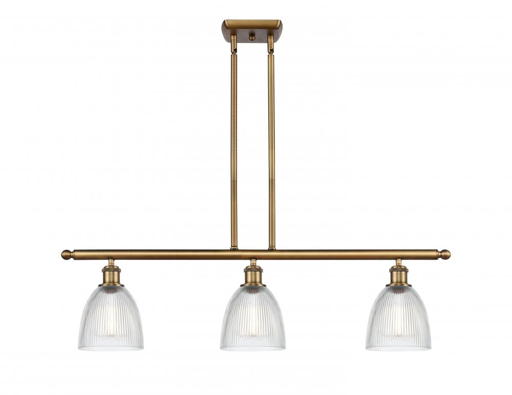 Castile - 3 Light - 36 inch - Brushed Brass - Cord hung - Island Light