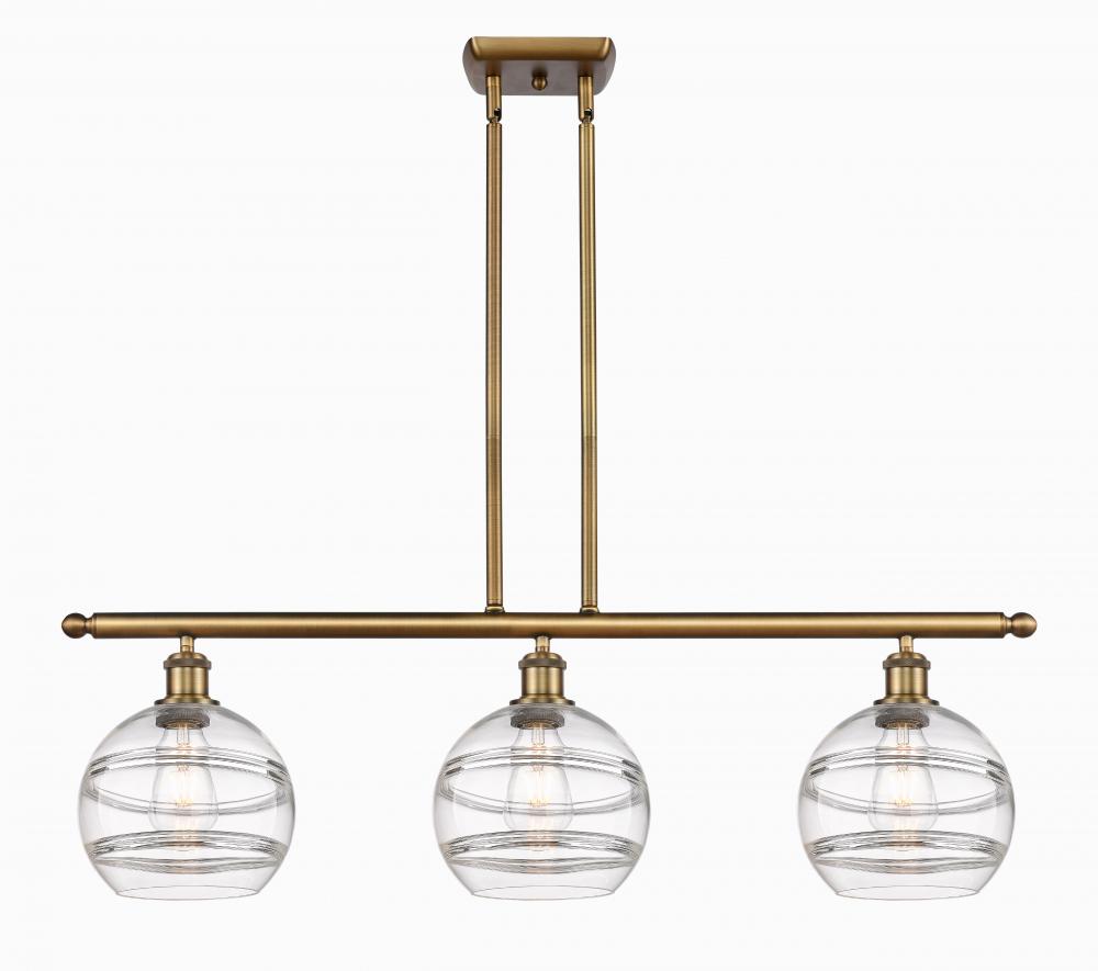 Rochester - 3 Light - 36 inch - Brushed Brass - Cord hung - Island Light