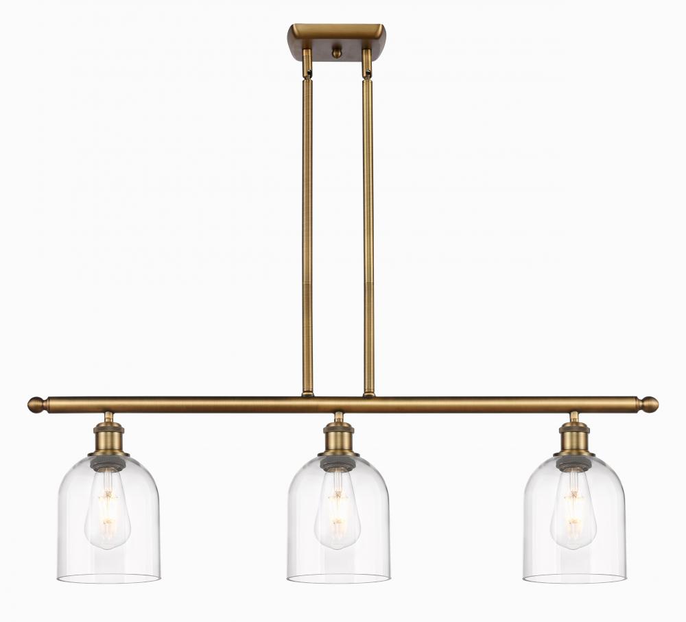 Bella - 3 Light - 36 inch - Brushed Brass - Cord hung - Island Light