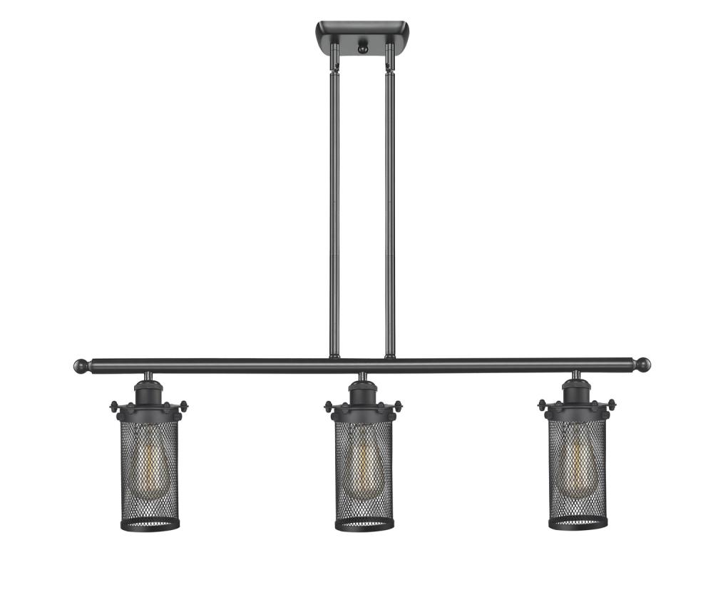 Bleecker - 3 Light - 36 inch - Brushed Satin Nickel - Cord hung - Island Light