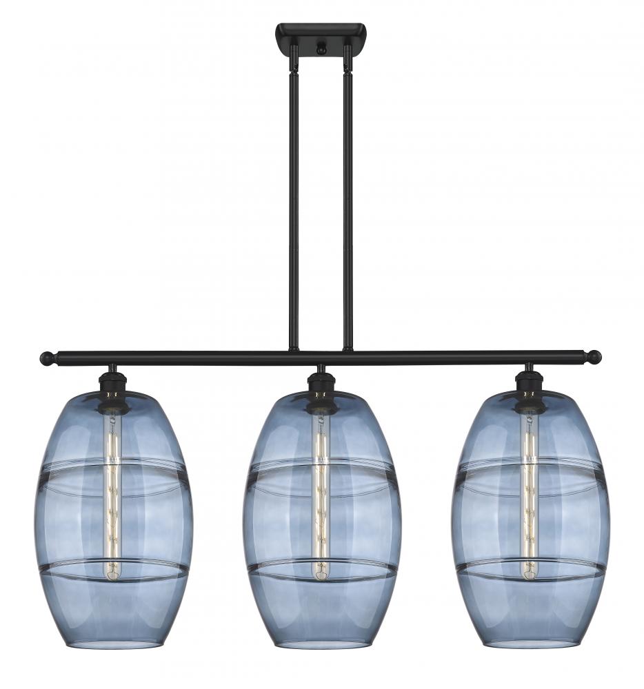 Vaz - 3 Light - 37 inch - Matte Black - Cord hung - Island Light