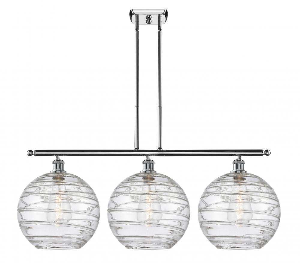 Athens Deco Swirl - 3 Light - 39 inch - Polished Chrome - Cord hung - Island Light