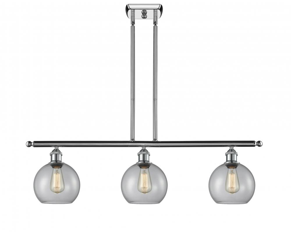 Athens - 3 Light - 37 inch - Polished Chrome - Stem Hung - Island Light